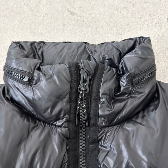 Zara Women's Outerwear Nylon Water-Repellent Puffer Gilet Vest Black - Picture 3 of 4